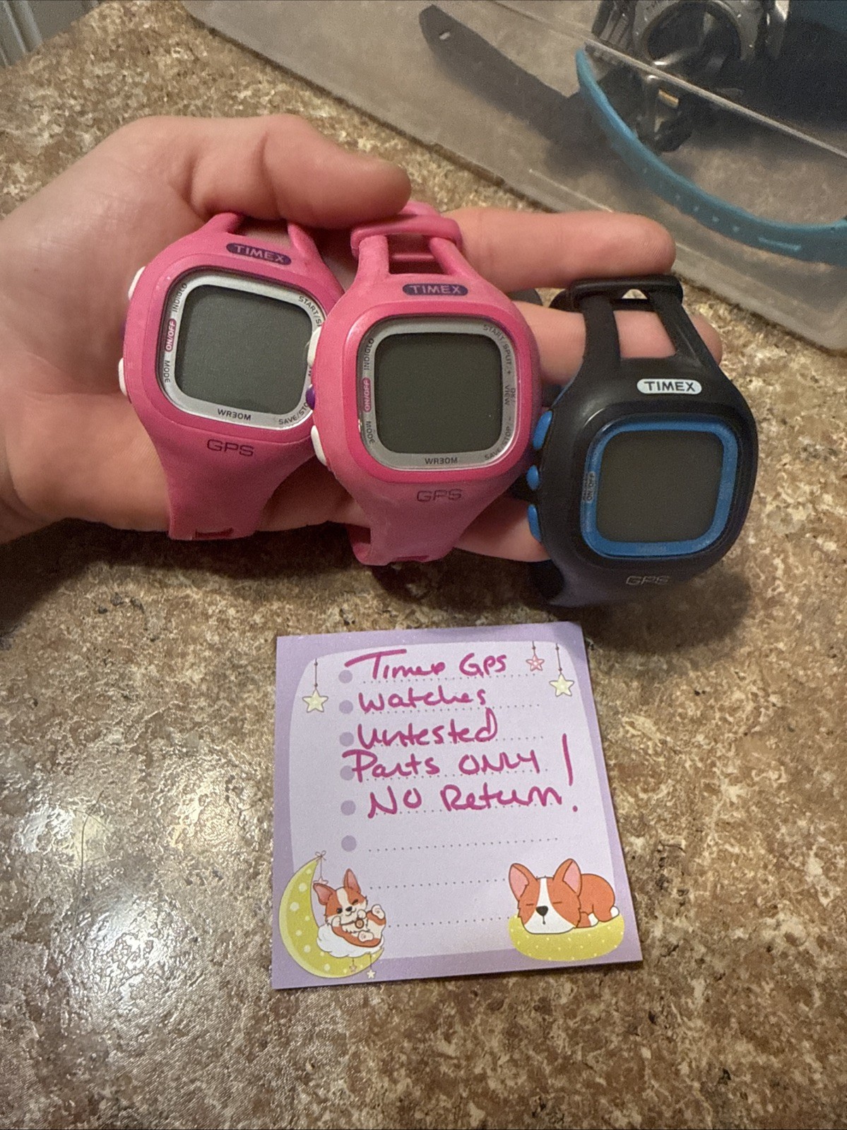 Set Of 3 Timex GPS Watches Untested Parts Only No Return