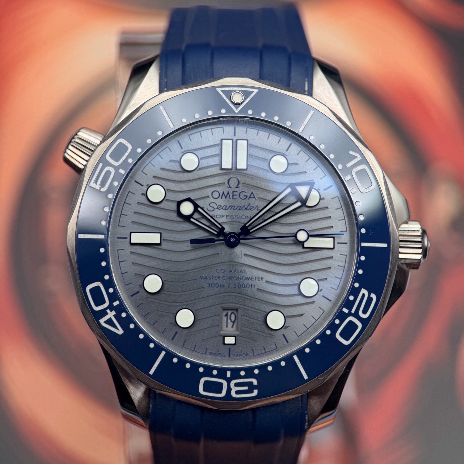 OMEGA Seamaster Diver 300M Grey Dial Blue Bezel 210.32.42.20.06.001 – FULL SET