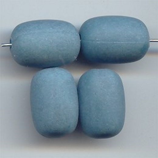 18 VINTAGE PETROL MATTE ACRYLIC 20x13mm. SMOOTH BARREL BEADS 5623