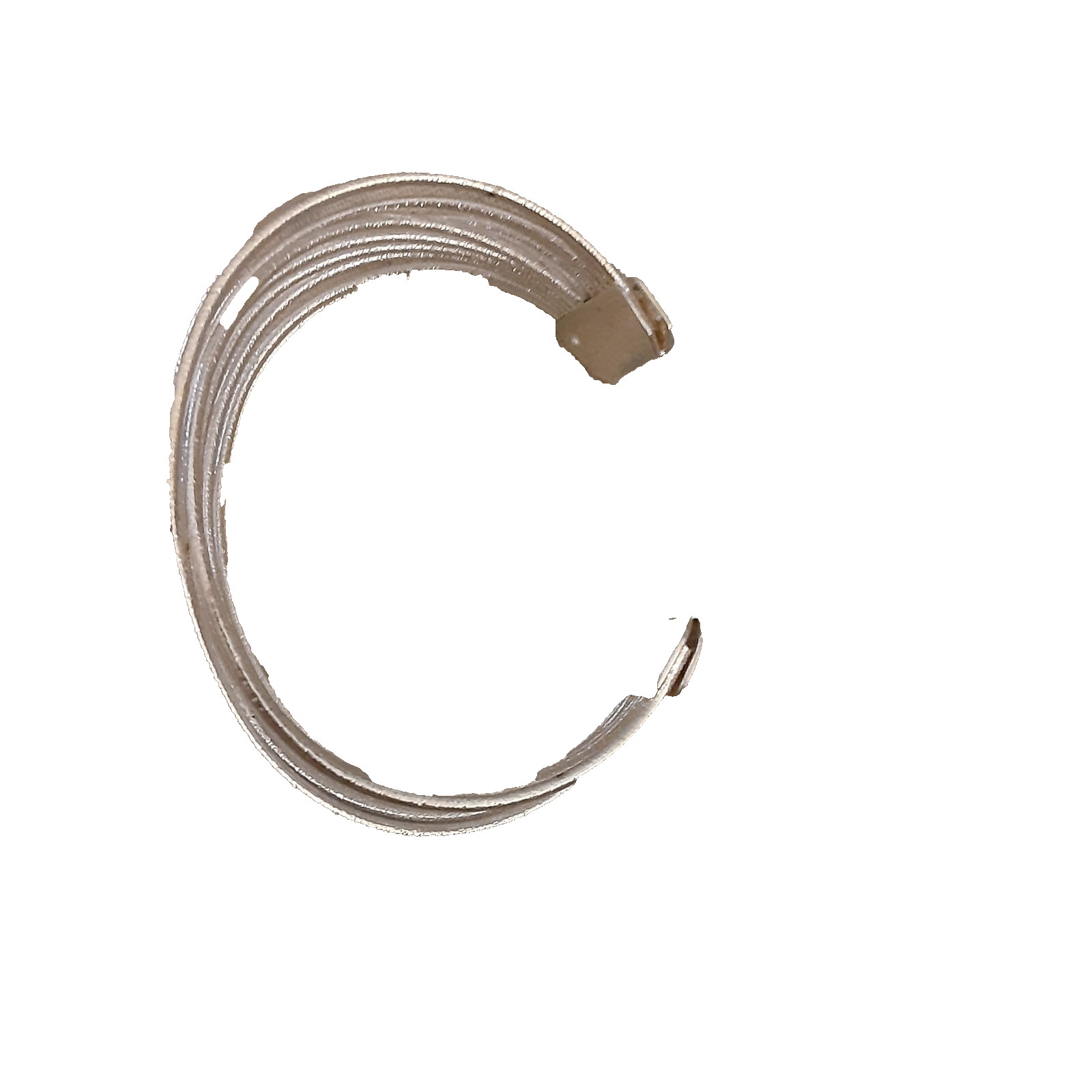 Silver tone wire bracelet open cuff adjustable 7″