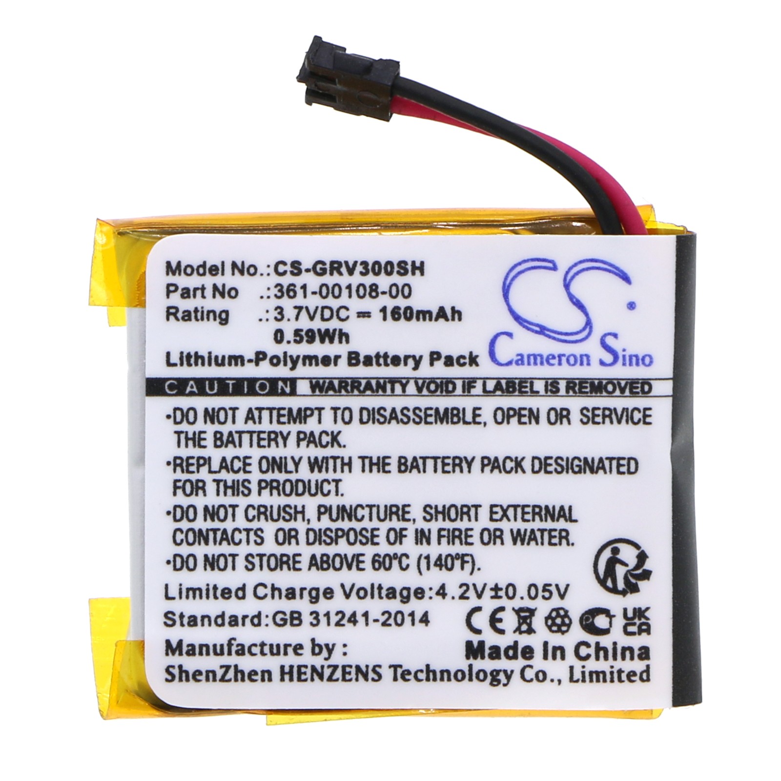 CS Battery For Garmin Vivoactive 3,Vivoactive 3 Music Smartwatch,PN:361-00108-00