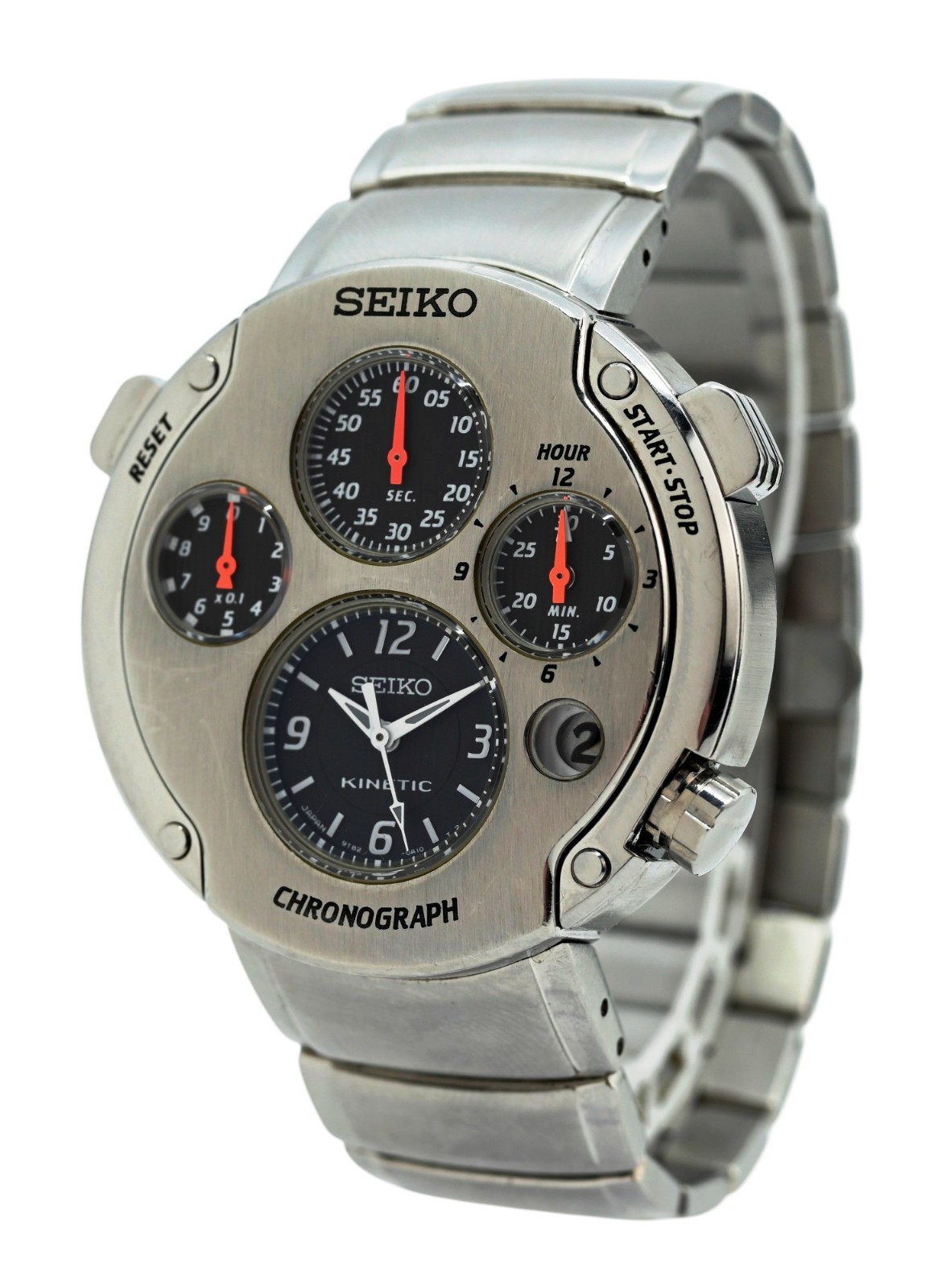 Seiko 42mm Men’s Kinetic Sportura Partenza Chronograph Watch SBXZ001 (9T82-0A10)