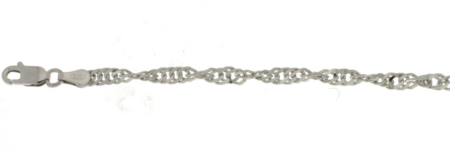 Wave Singapore Anklet-Bracelet – 1.8mm*- 9 inch*, Sterling Silver-Made in Italy