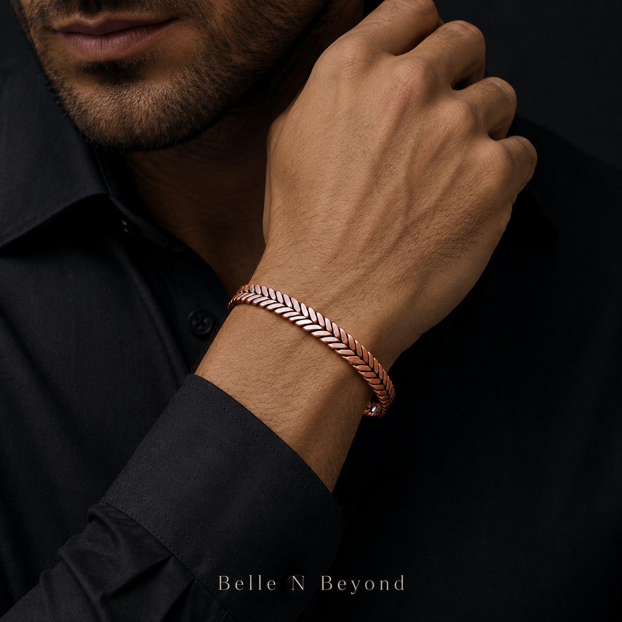 Pure Copper Magnetic Bracelet Adjustable Braided Cuff 6 Magnets Unisex