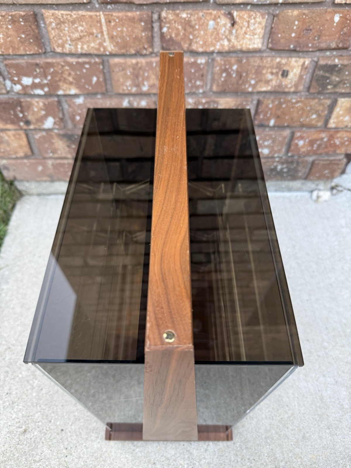 Vtg Krementz Countertop Jewelry Display Case Spinning Wood & Acrylic~GREAT