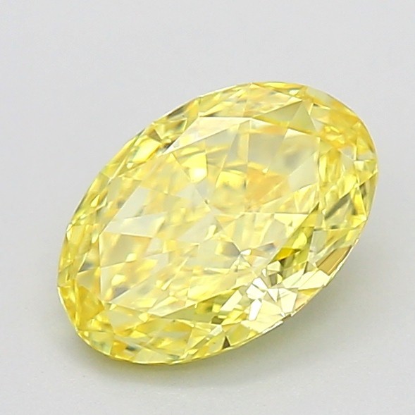 1.06 CT Fancy Vivid Yellow Oval Lab Diamond for Wedding Ring