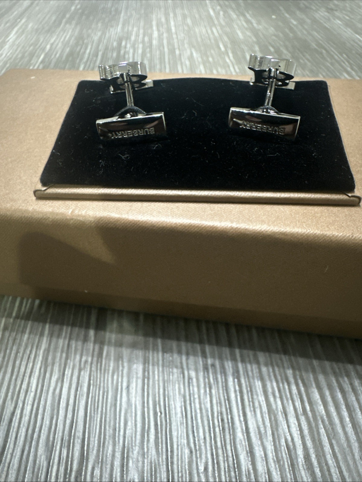 Burberry Cufflinks Palladium Authentic