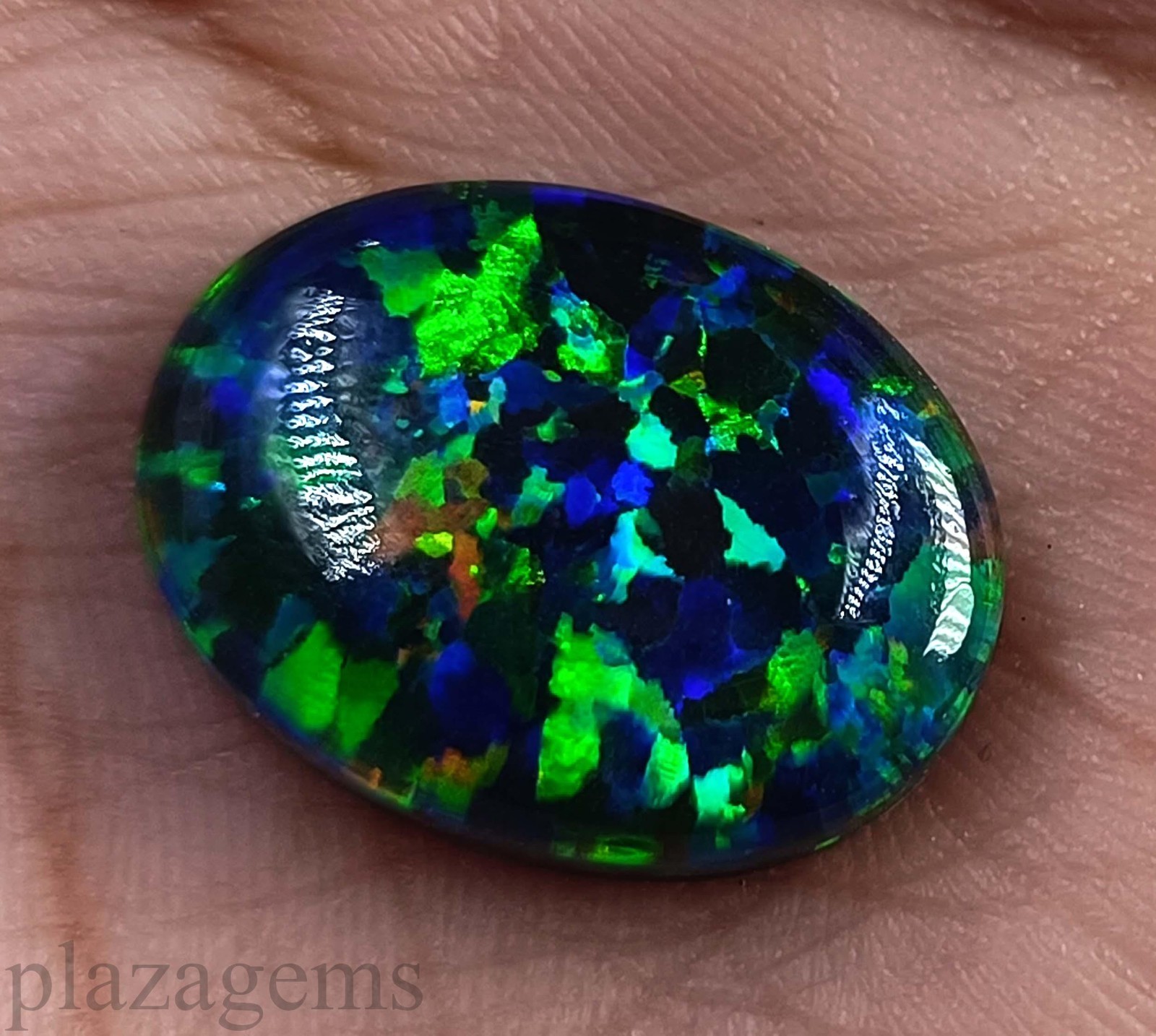11.05 Ct Natural Australian Fire Black Opal EGL Certified Loose Gemstone 6DJM