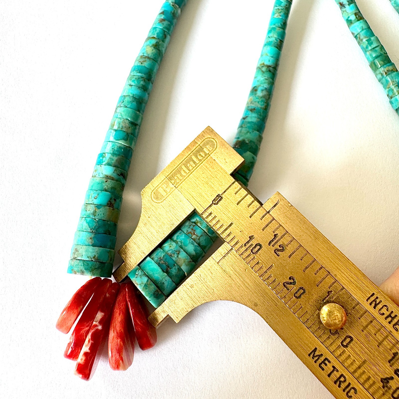 VTG Santo Domingo Turquoise Jacla Pendant Earrings 5in Spiny Oyster Tabs