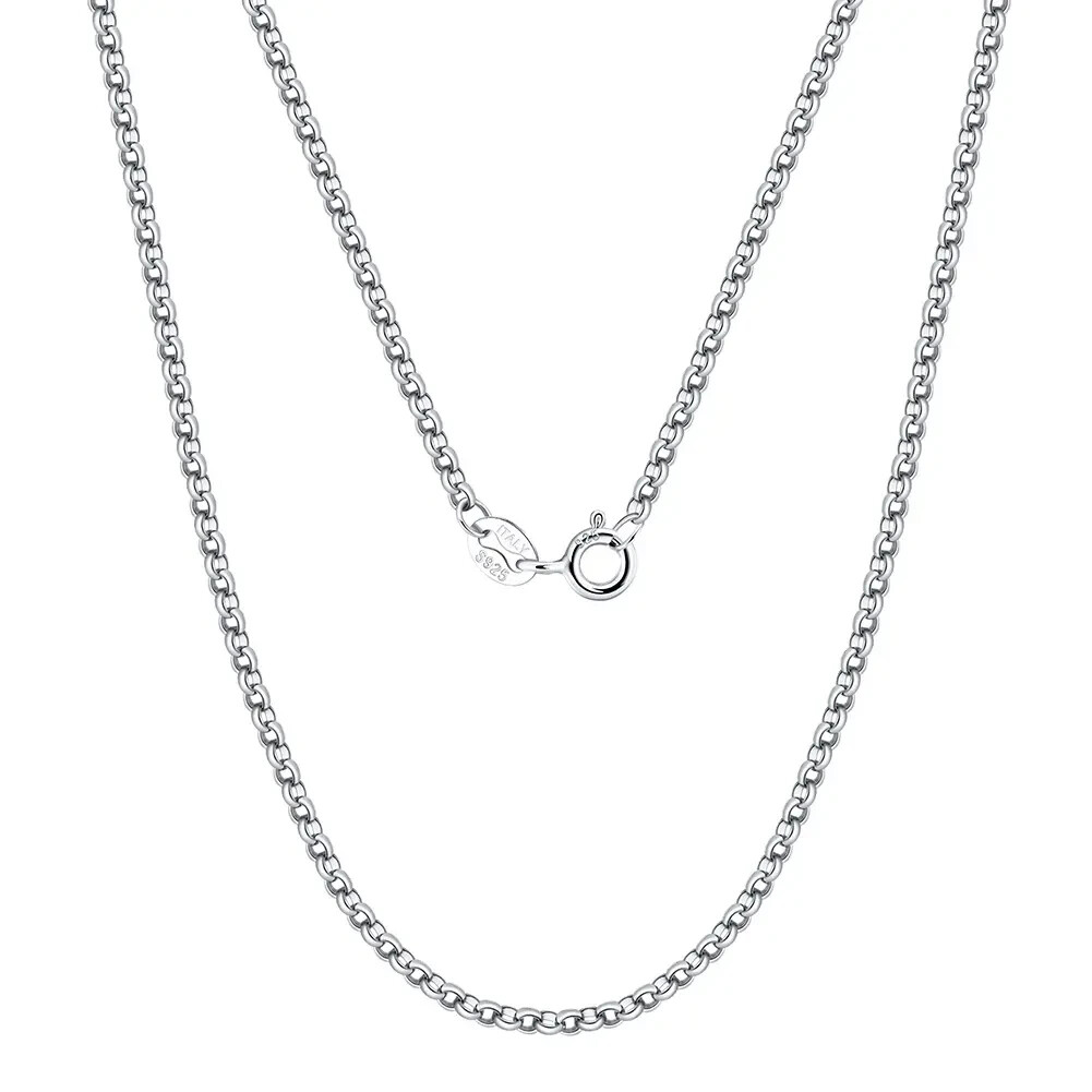 Sterling Silver Belcher Chain Necklace – 16″ 18″ 20″ 22″ 24″ 26″ 30″