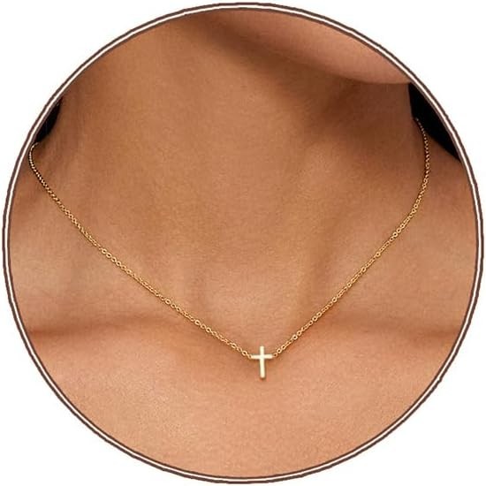 Adjustable Length Tiny Cross Necklace in Gold – Elegant Gift for Every Occasion