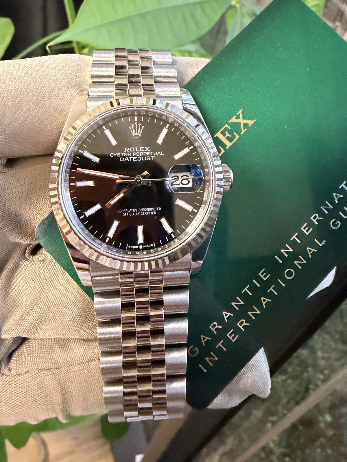 Rolex Datejust 36 Black Index Dial on Jubilee 126234 Card 2024