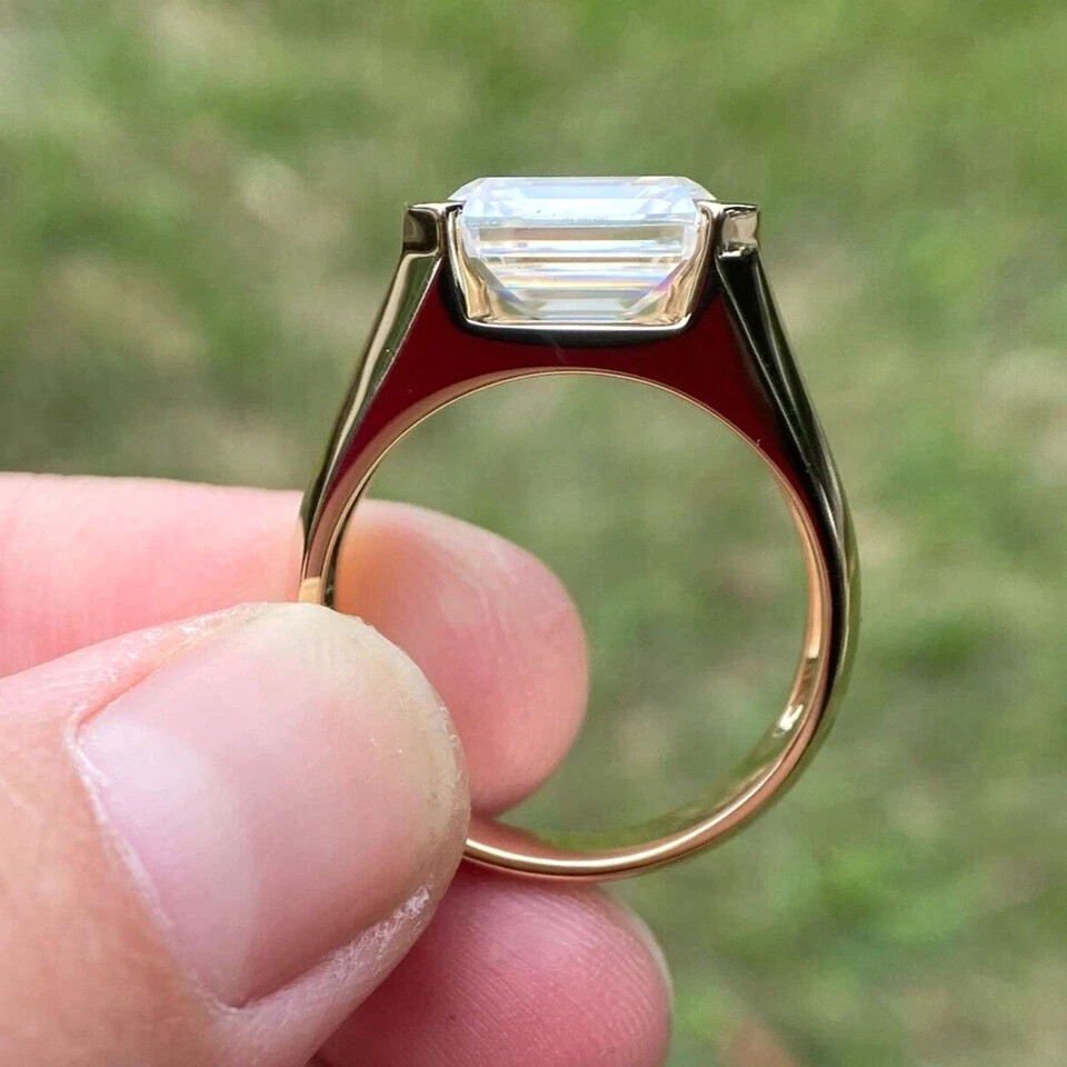 RARE 10.40 Ct Certified Off White Treated Diamond Solitaire Ring In 925 Silver