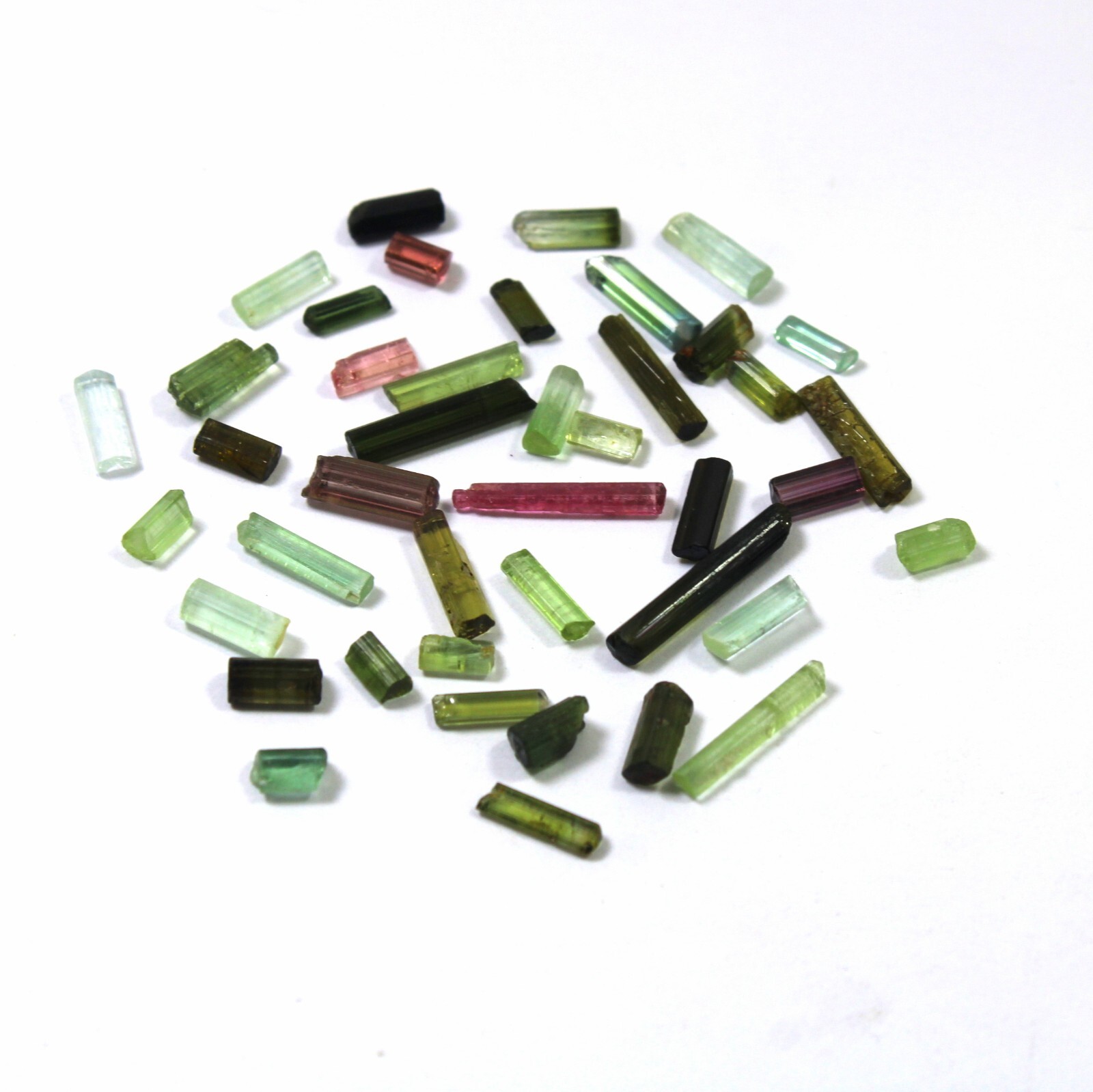 4 to 16 MM 20 Ct Natural Multi Color Smooth Tourmaline Pencil 41 Pcs Lot
