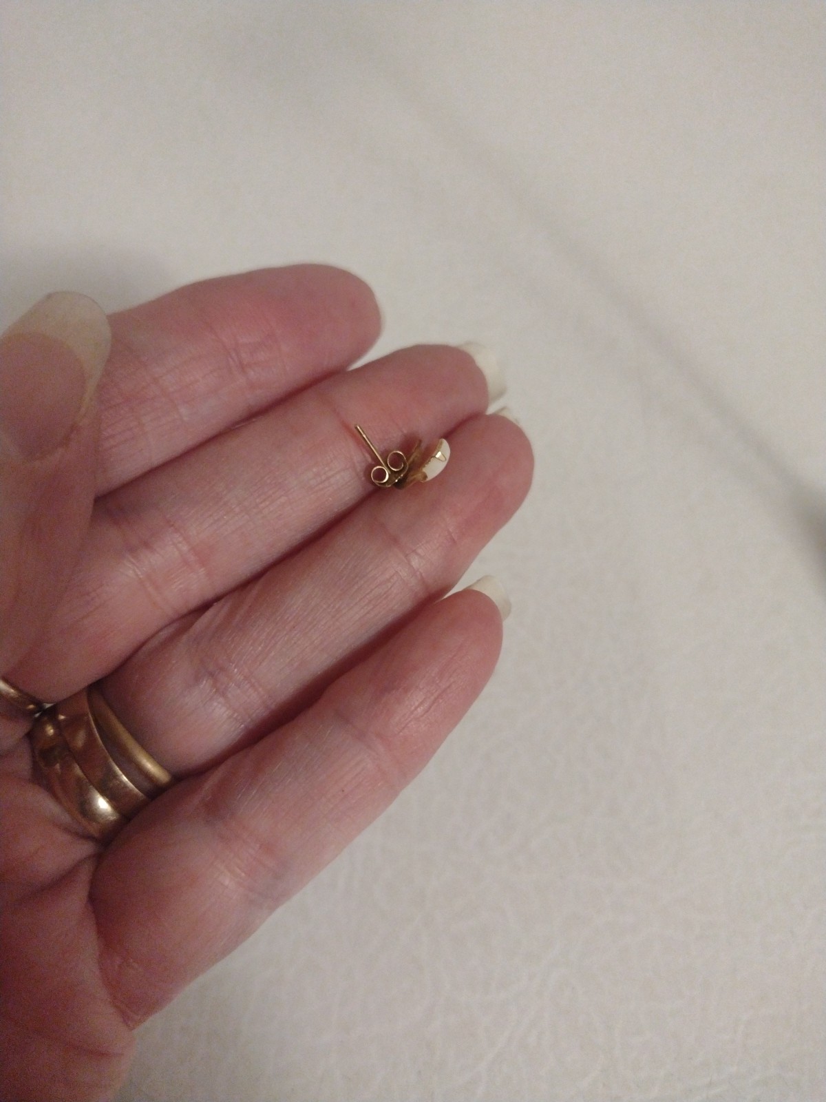 Vintage 14k Yellow Gold Genuine Fire Opal Tulip Earrings MTS Max Jewelry 0.5g
