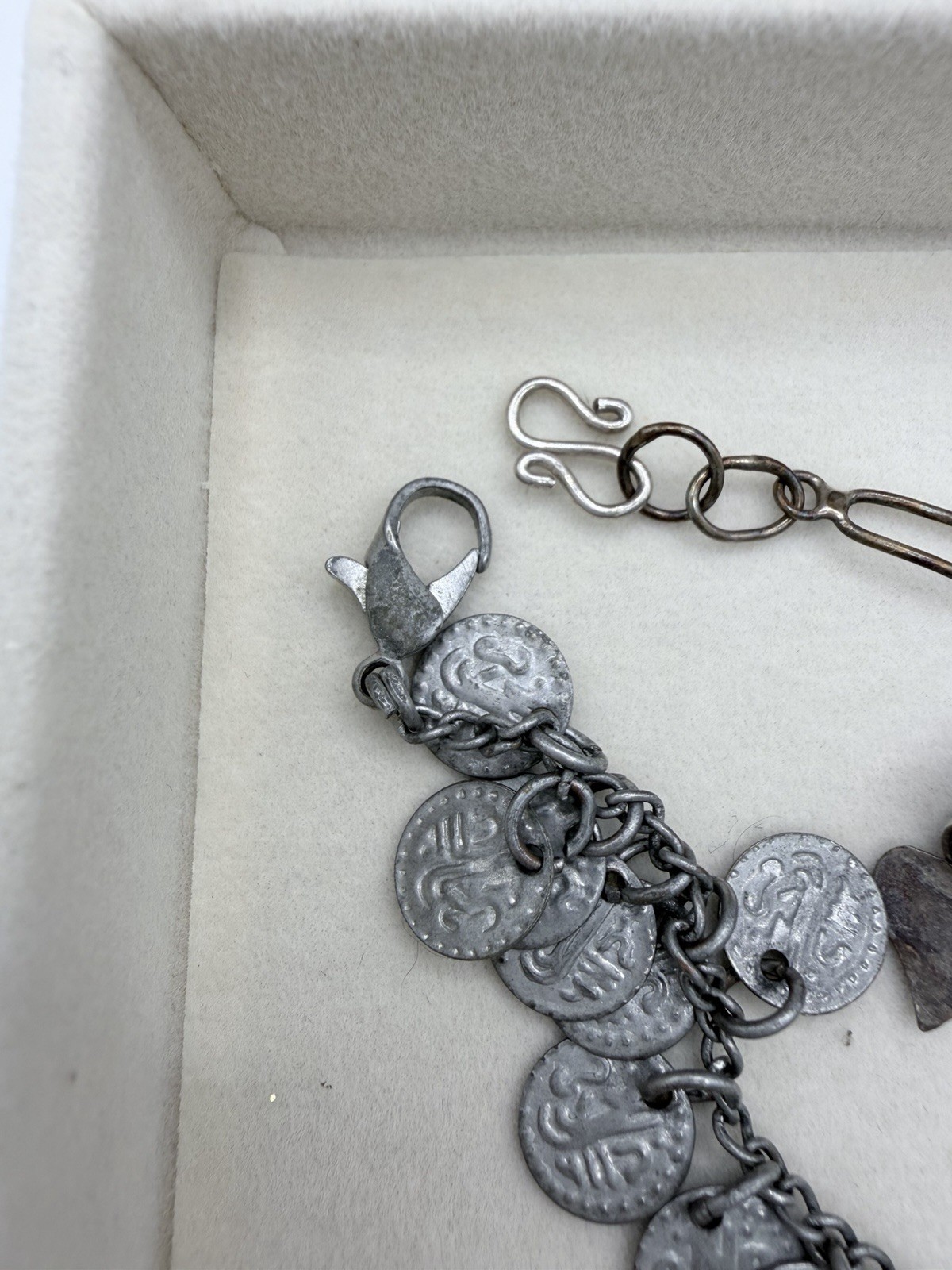 Vintage Charm Bracelet Lot 3 Siam Enamel Bells, Mixed Metals And Styles
