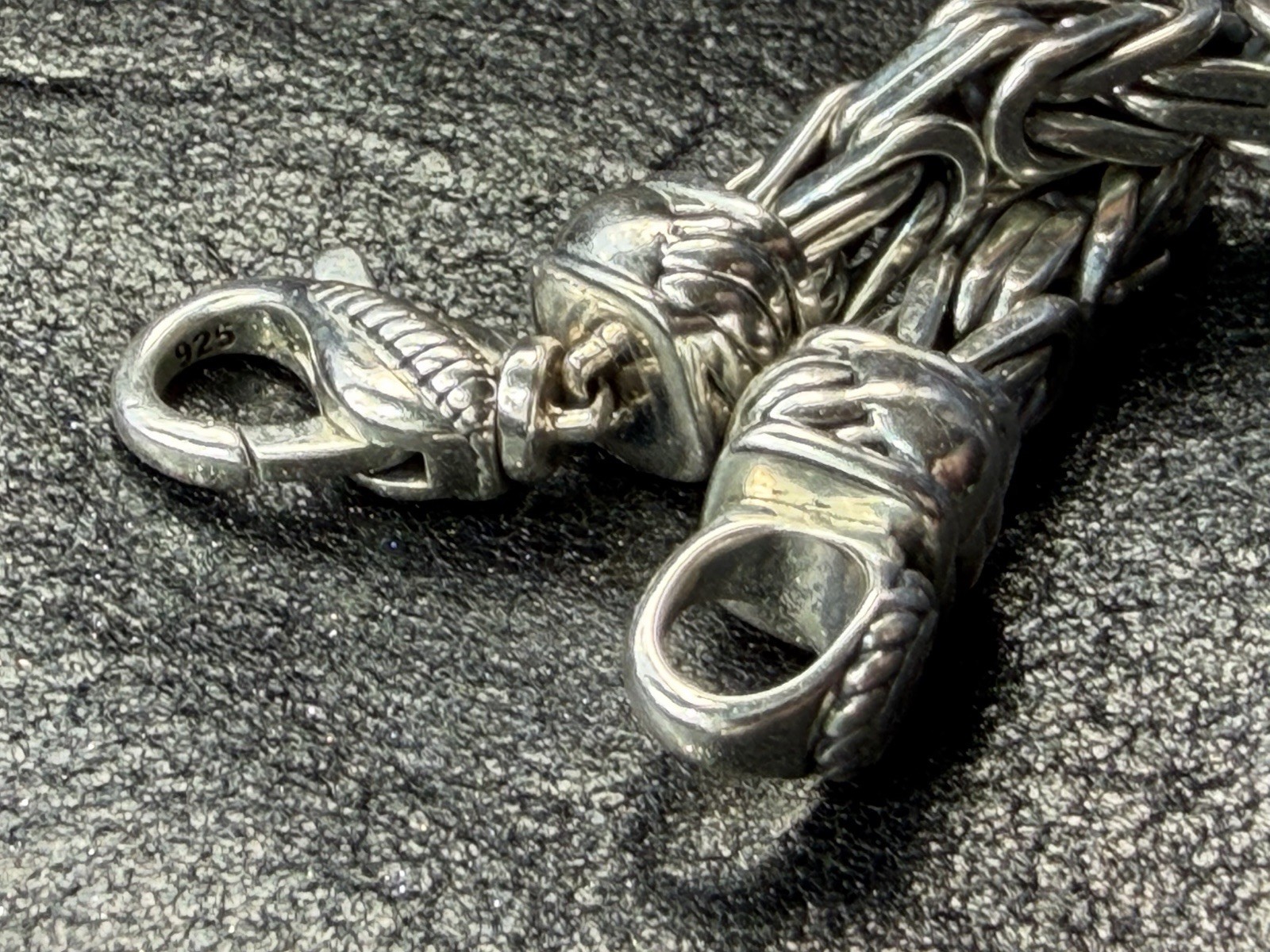 JAI John Hardy Sterling Silver Byzantine Box Chain Bracelet 7-1/2” 26.3g