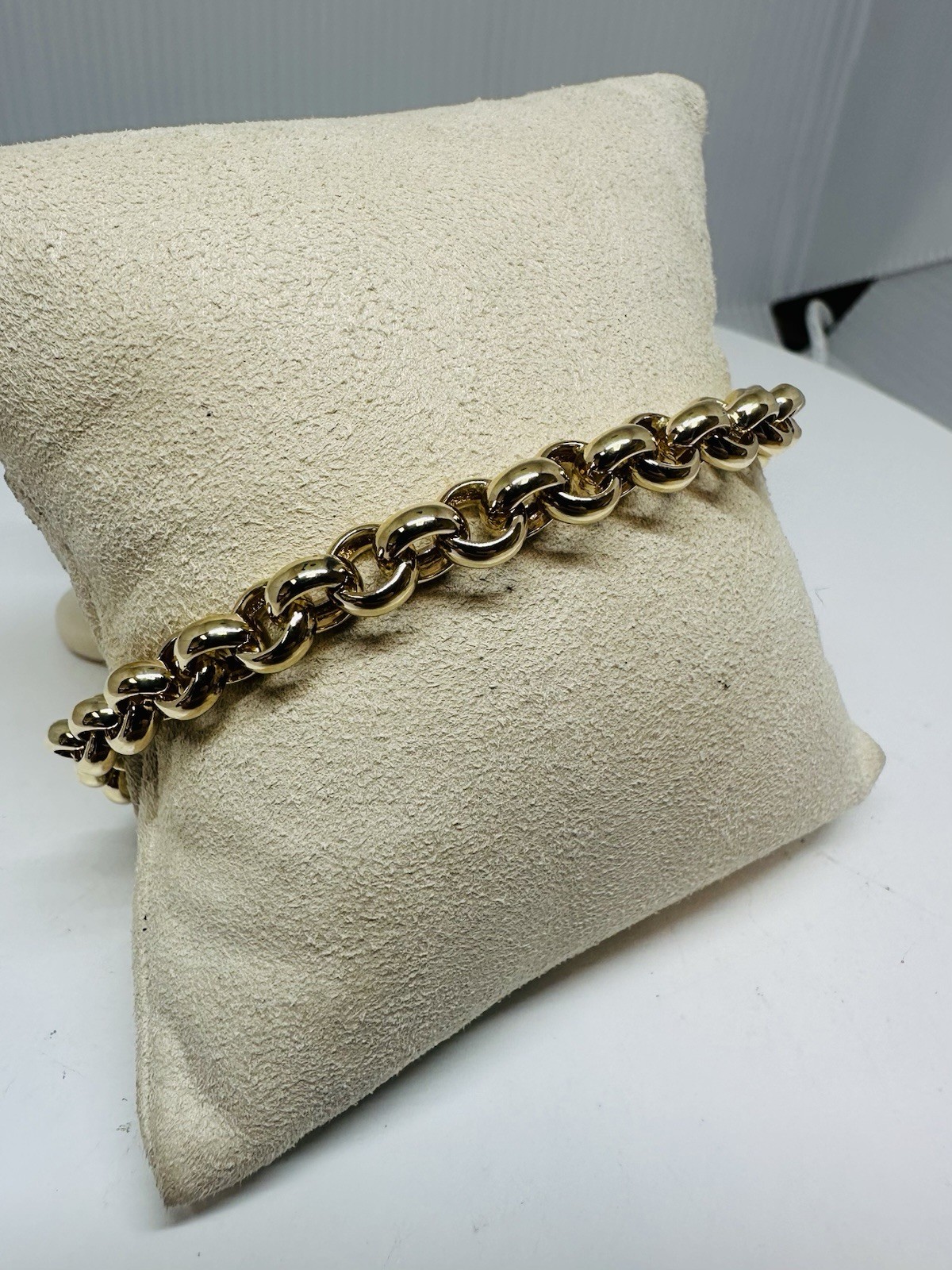14k Gold Rolo Link Bracelet – 6.5 mm