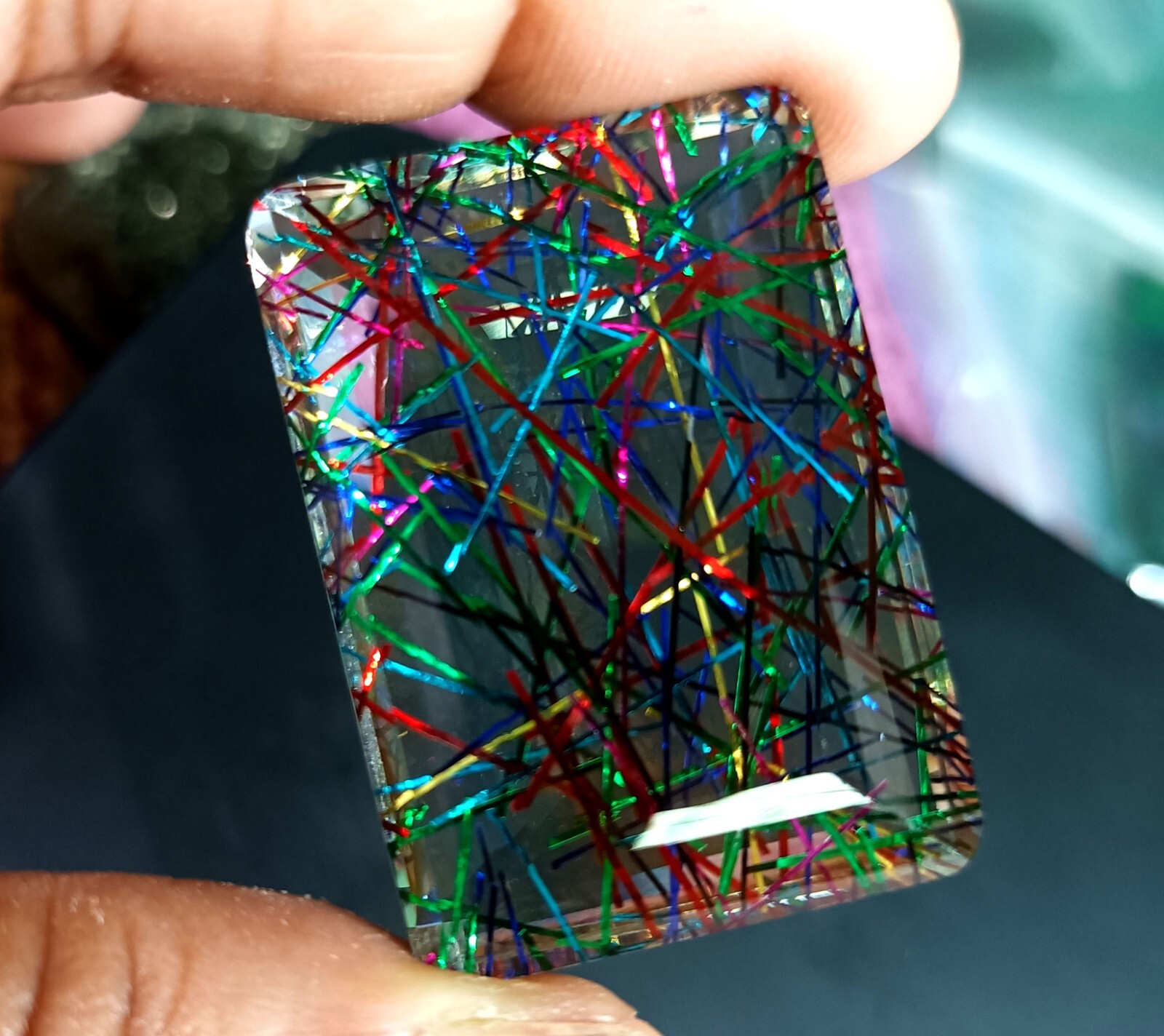 EGL Certified 97.80 Ct EMERALD Cut Natural Rutilated Quartz Loose Gemstone