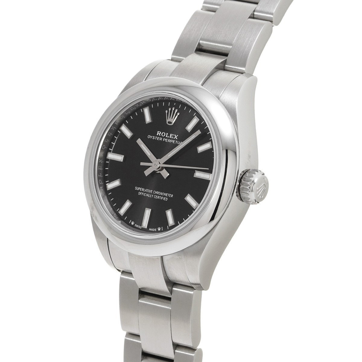 ROLEX Oyster Perpetual 28 276200 Bright black WATCH 723708