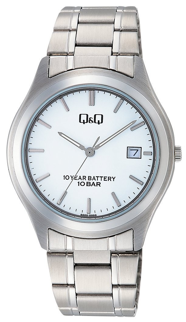 Citizen Q & Q Wrist Watch Analog CENTINI W476-201 Men’s Silver Blister pack NEW
