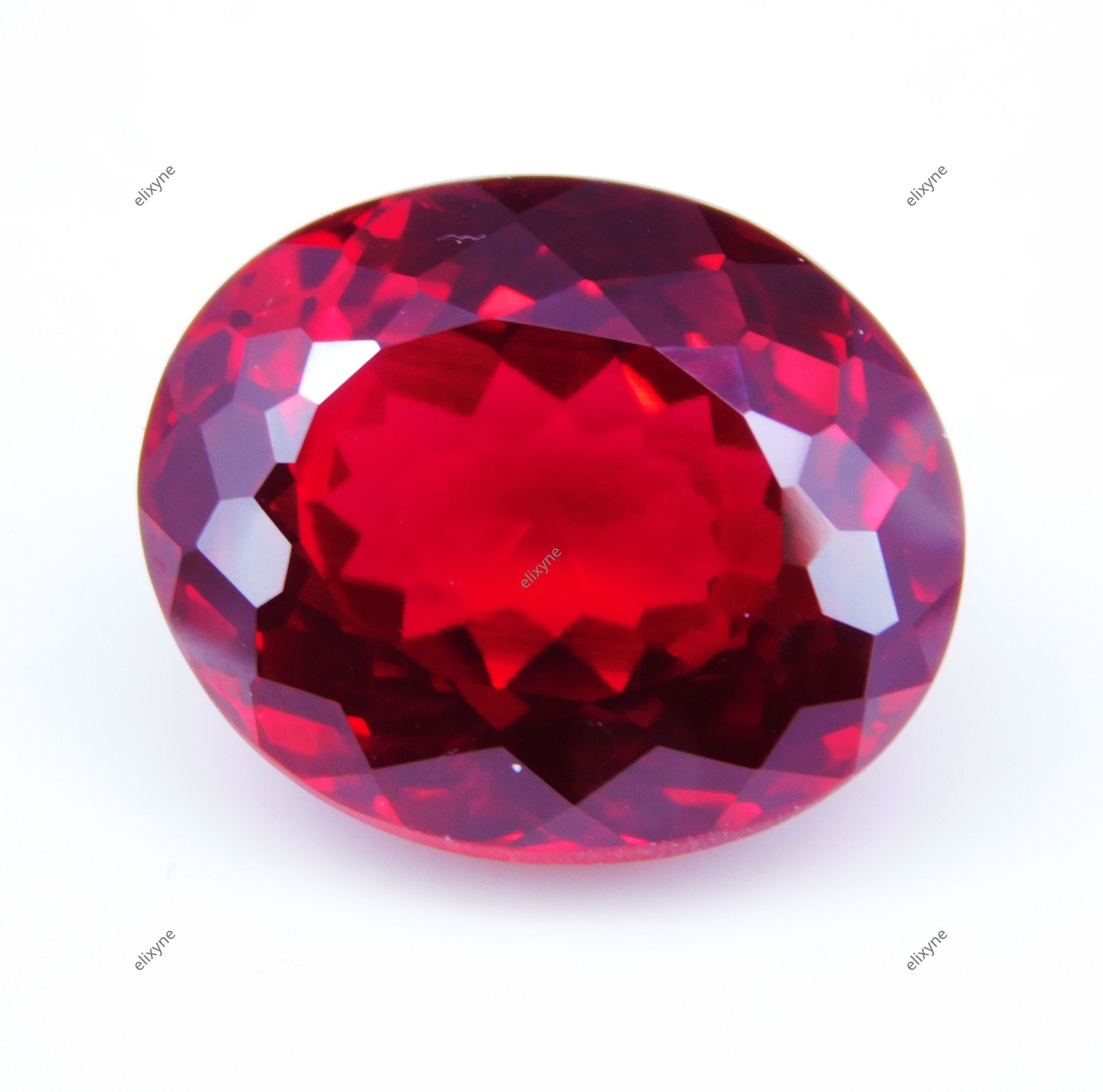 Certified 26.75 Ct Natural Red Ruby Oval Cut Loose Gemstone