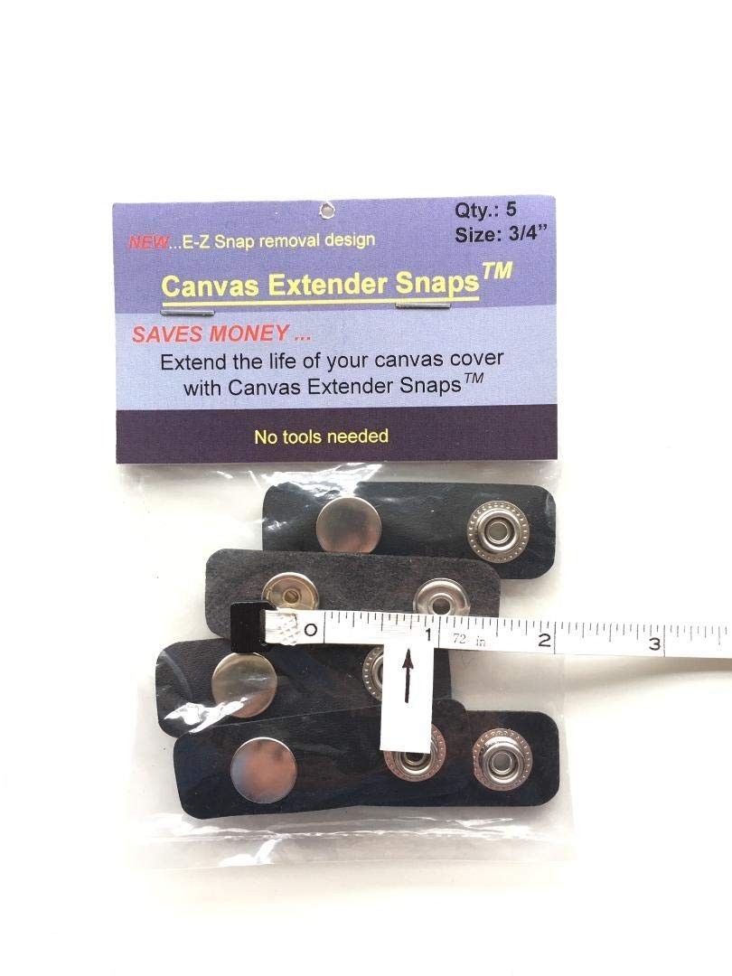 Boat Canvas Extender 3/4″ Black Snaps 5 per Bag Easy Release Boating Tabs