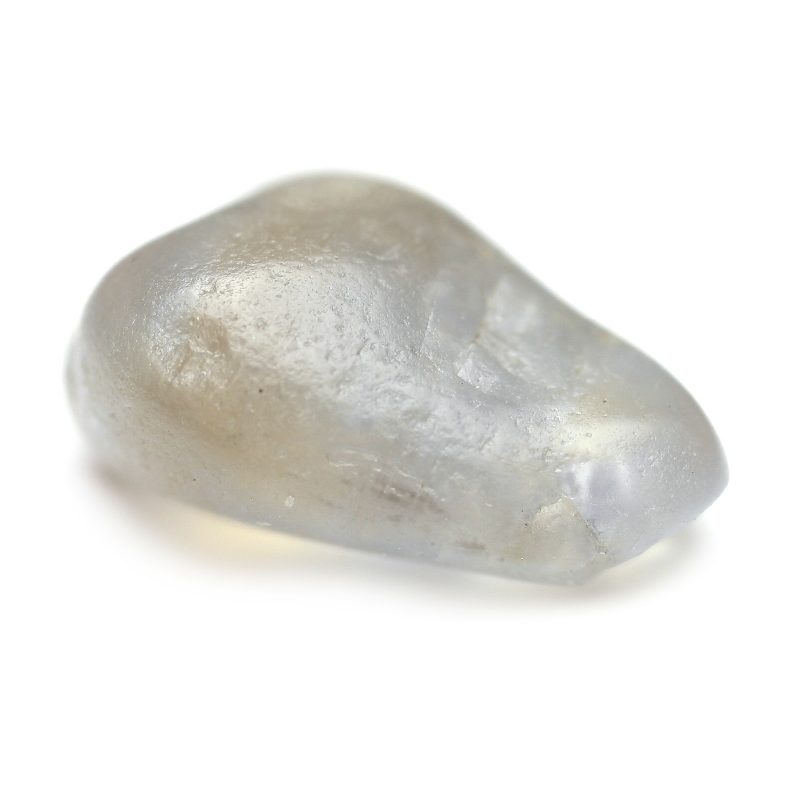 Certified 5.43ct Natural Unheated Ceylon White Sapphire Sri Lankan Rough 12x8mm