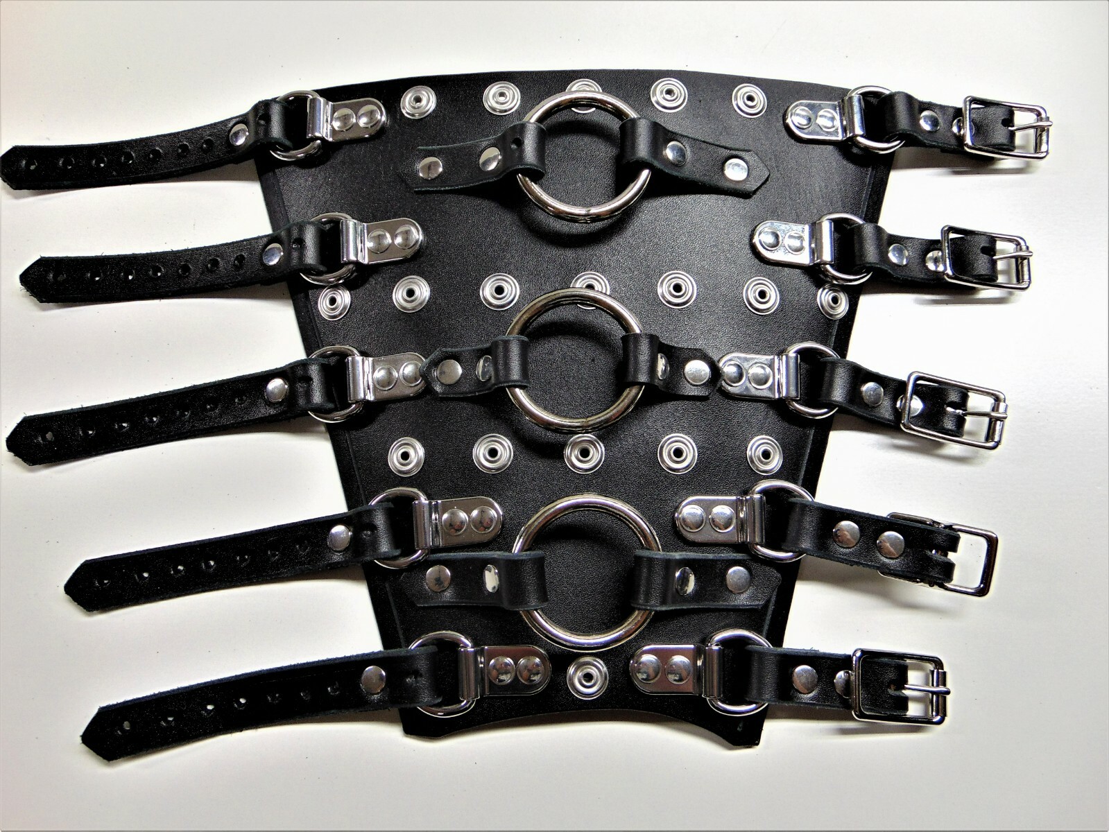 LEATHER STRAPS GAUNTLETS. BLACK METAL …(MDLG0029)…. AGALLOCH’S