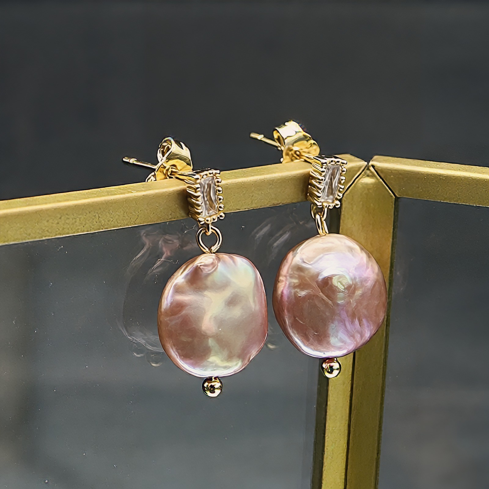 Handmade Natural Pearl Drop Dangle Earrings 925 Sterling Silver Wedding Gift