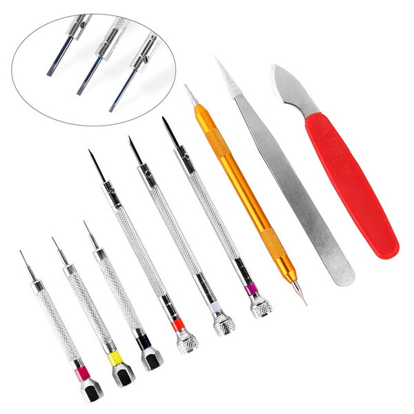 147PCS Watch Repair Kit Watch Battery Replacement Tool Kit Watch Remover Tool US
