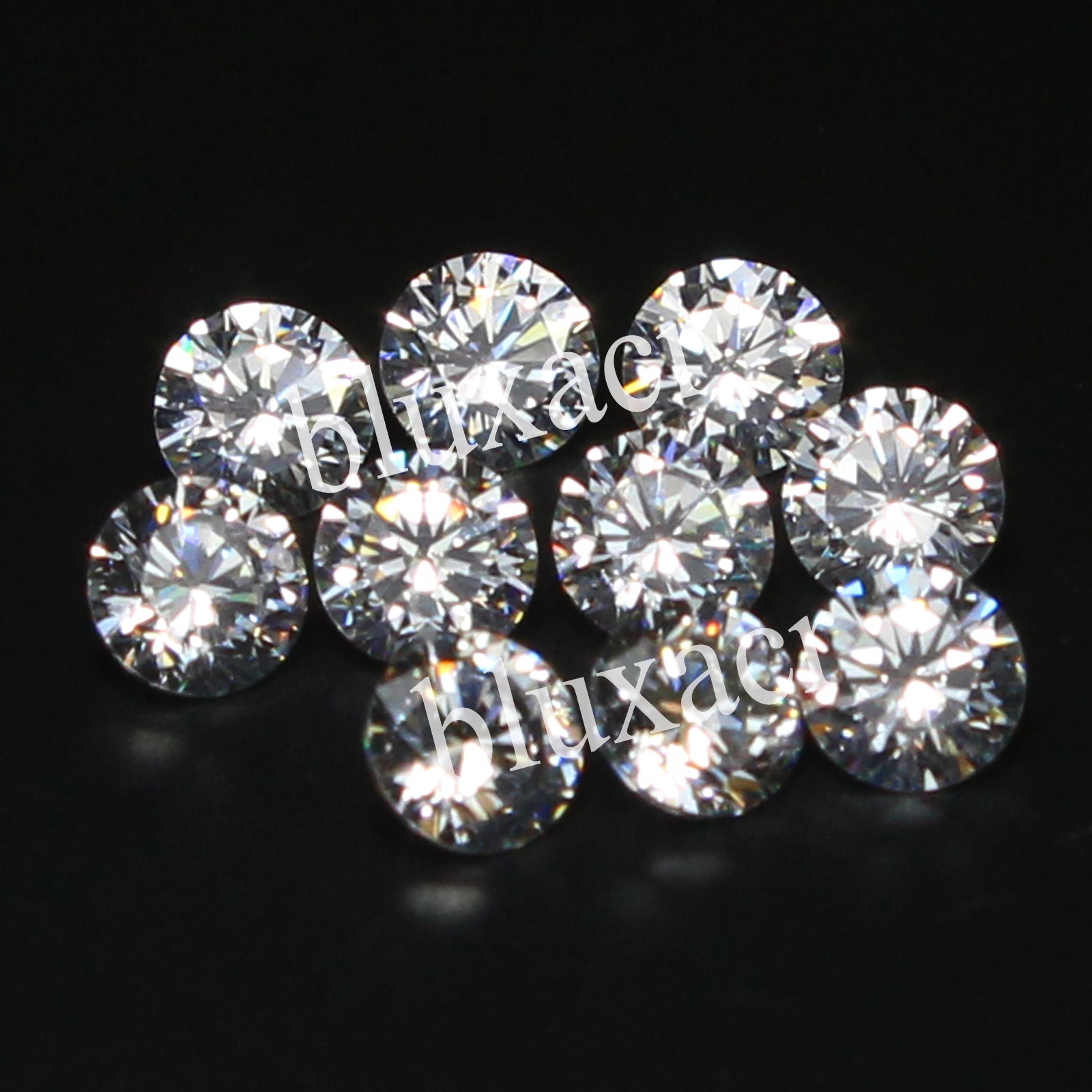 Natural 6.00 Ct D Color VVS1 Brilliant Cut 5.50 MM Round Loose Diamond 10 Pc Lot