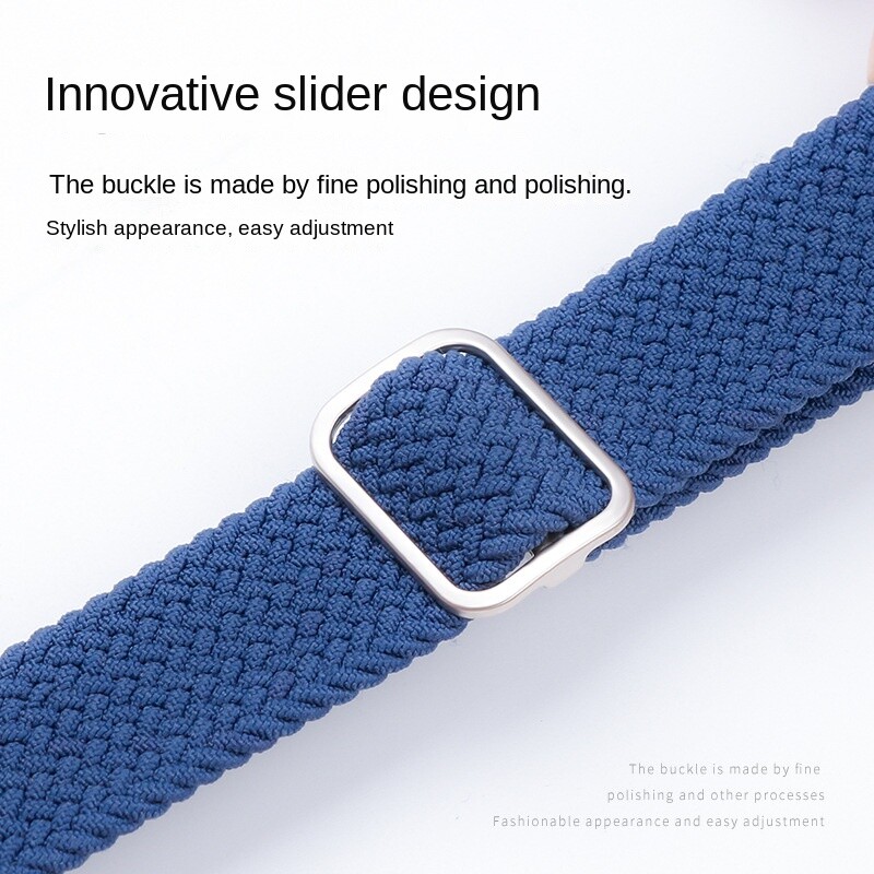 High Quality Adjustable Nylon Braided Elastic Sport Watch Band Strap 20mm 22mm