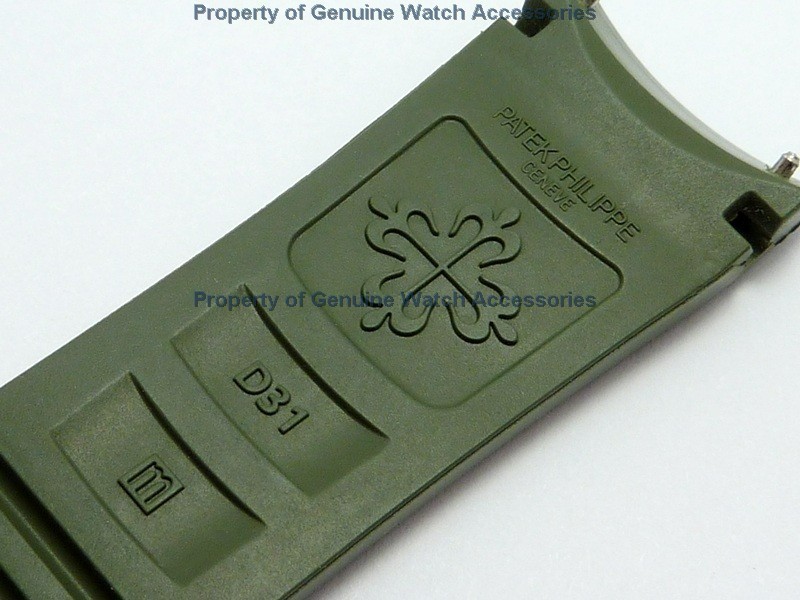 Patek Philippe Aquanaut 5164, 5164A Khaki Green (21mm X 18)Rubber Strap (D31)NEW