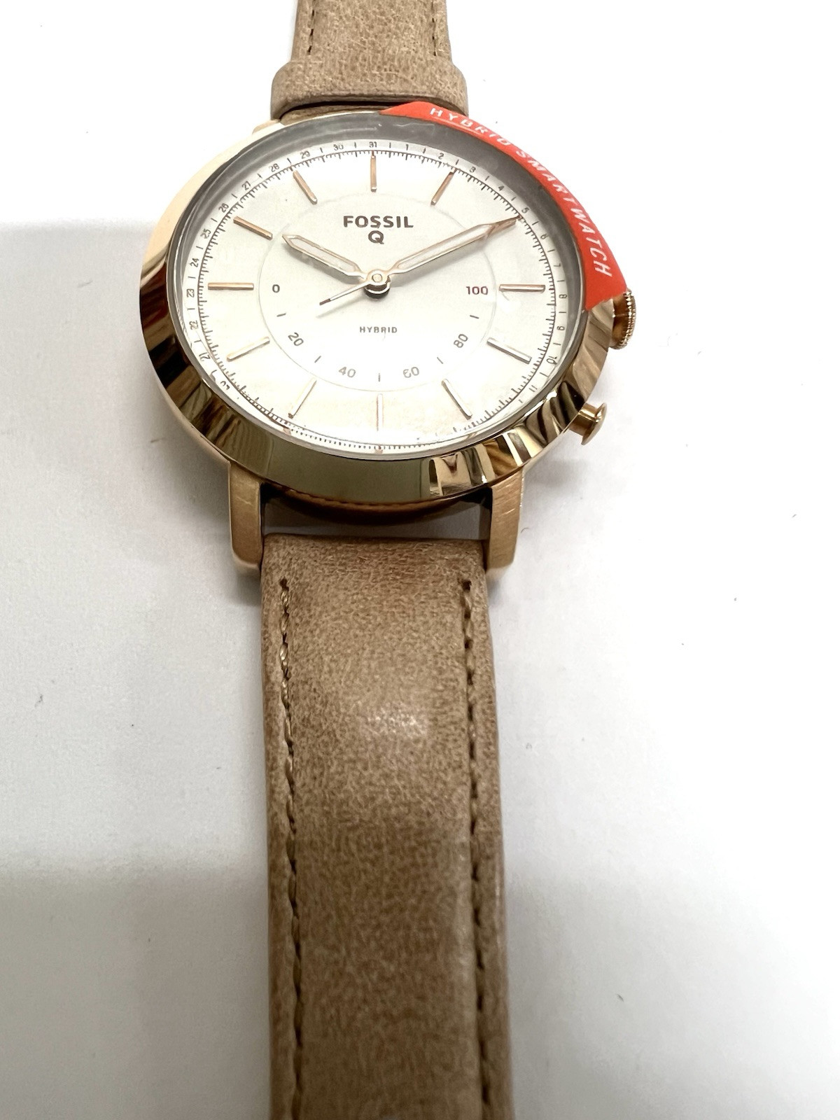 Ladies’ Fossil Q Neely Strap Hybrid Smart Watch with White Dial (Model: FTW5007)