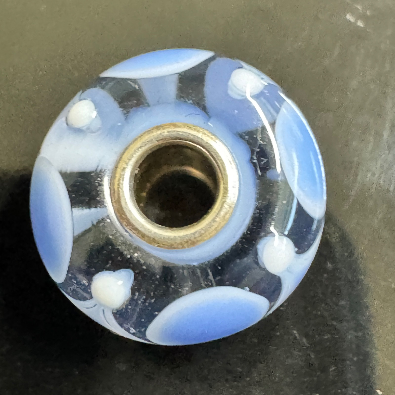 Trollbeads Light Blue Unique Beautiful Periwinkle Glass Bead