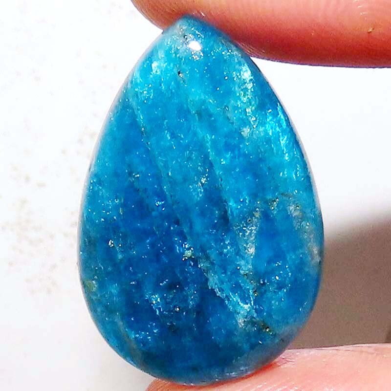 33.45CT 100%Natural APATITE Cabochon PEAR Shape Apatite Loose Gemstone 20x30x6mm
