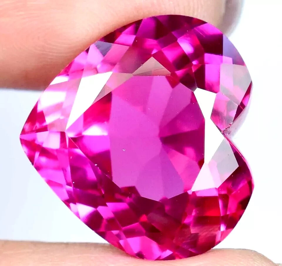 39 Ct Natural Pink Sapphire Heart Cut Certified Loose Stunning Gemstone