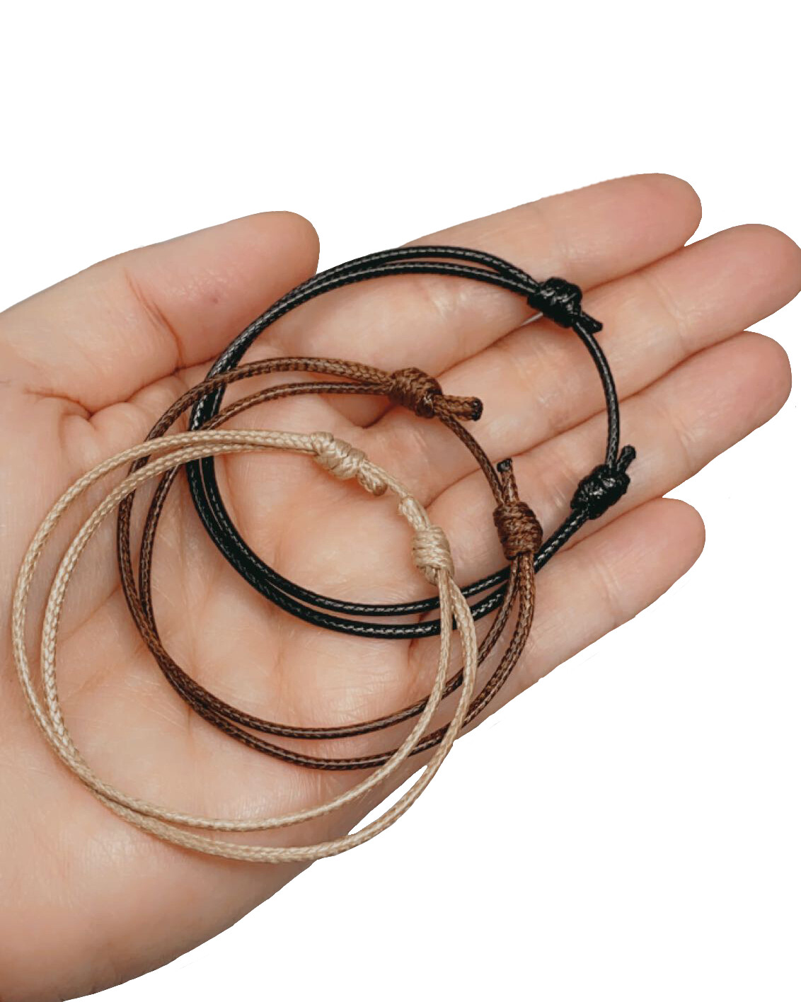 Mens Adjustable Bracelet Waterproof Jewelry Black Surfer Cord Women Unisex Gift