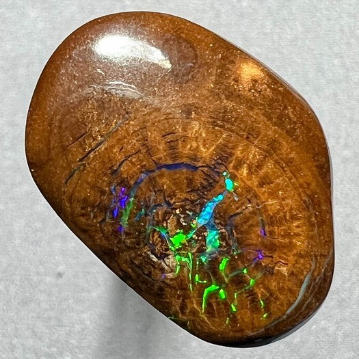 Vibrant Green & Violet 11ct Natural Australian Solid Matrix Boulder Opal * Video