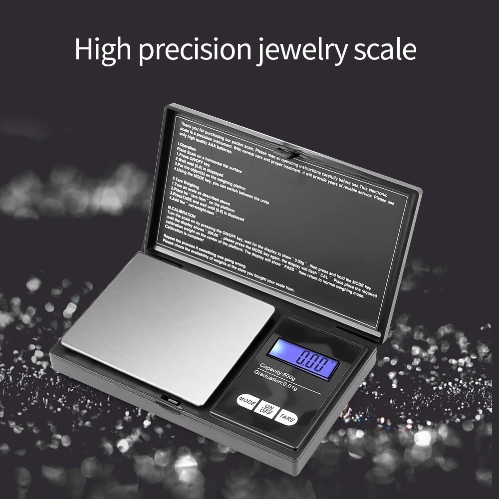 Pocket 1000g x 0.1g Digital Jewelry Gold Coin Gram Balance Weight Precise Scale