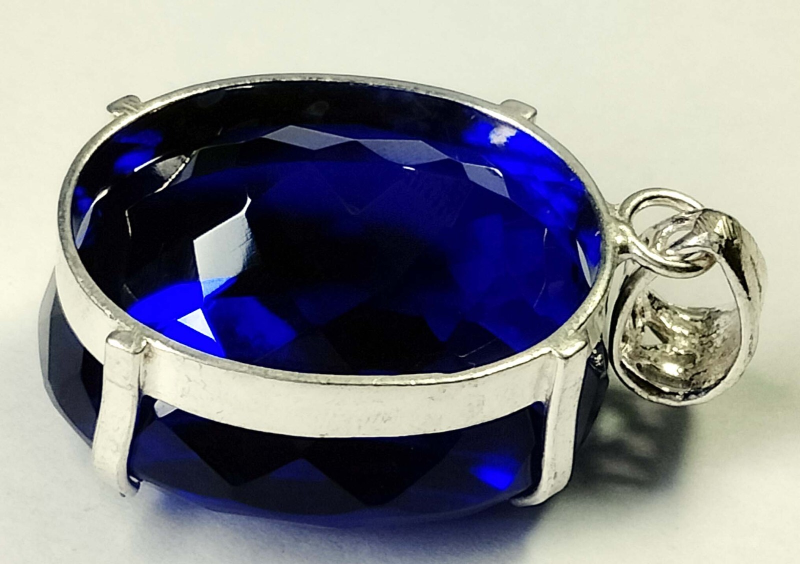 Royal Blue Topaz Oval Cut 115.25 Ct Pendant EGL Certified Natural Gemstone PD011