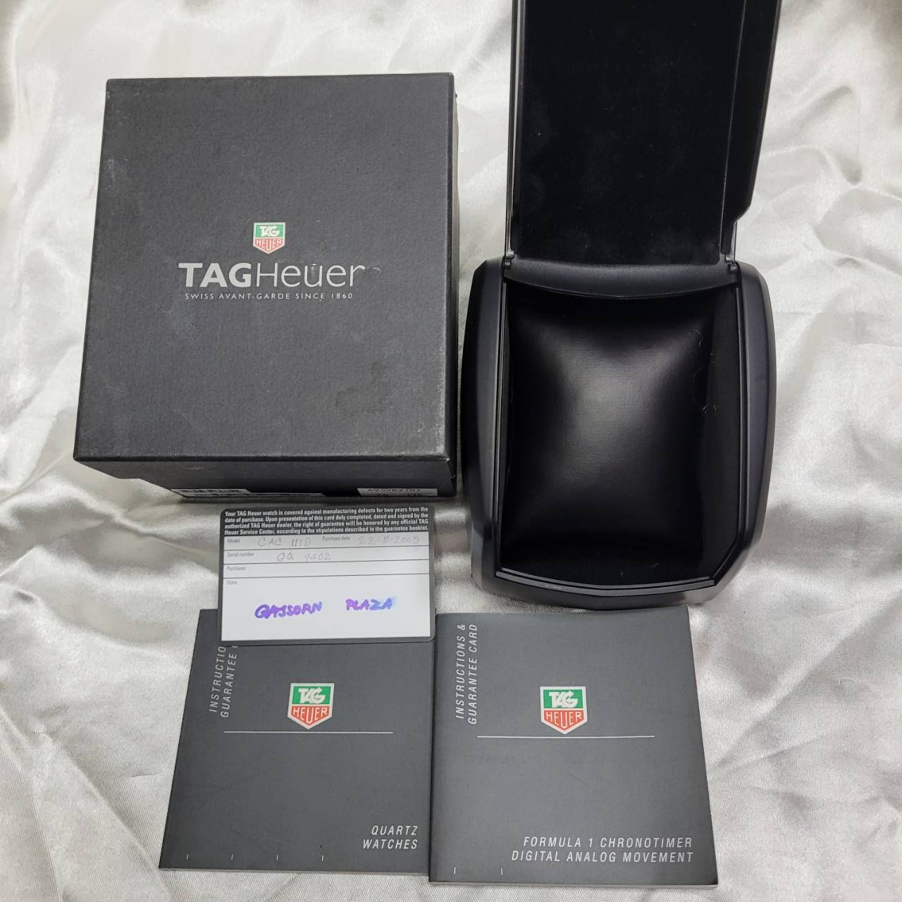 Tag Heuer Watch Box Formula One F1 Book Guaruntee Card Watch band connector