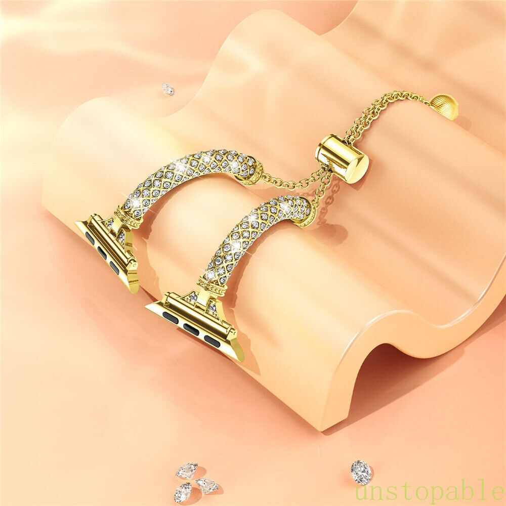 Bling Iwatch band wrist strap+Case For Apple Watch Ultra Series 10 9 8 7 6 5 4 3