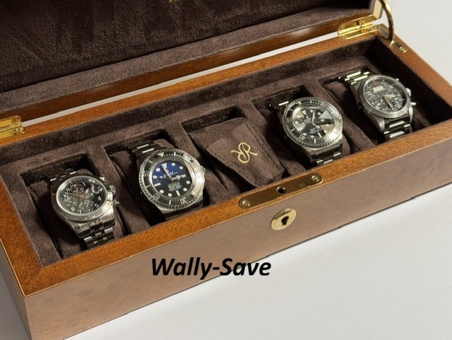 Rapport London Heritage Five Watch Burr Walnut Gorgeous Luxury Box