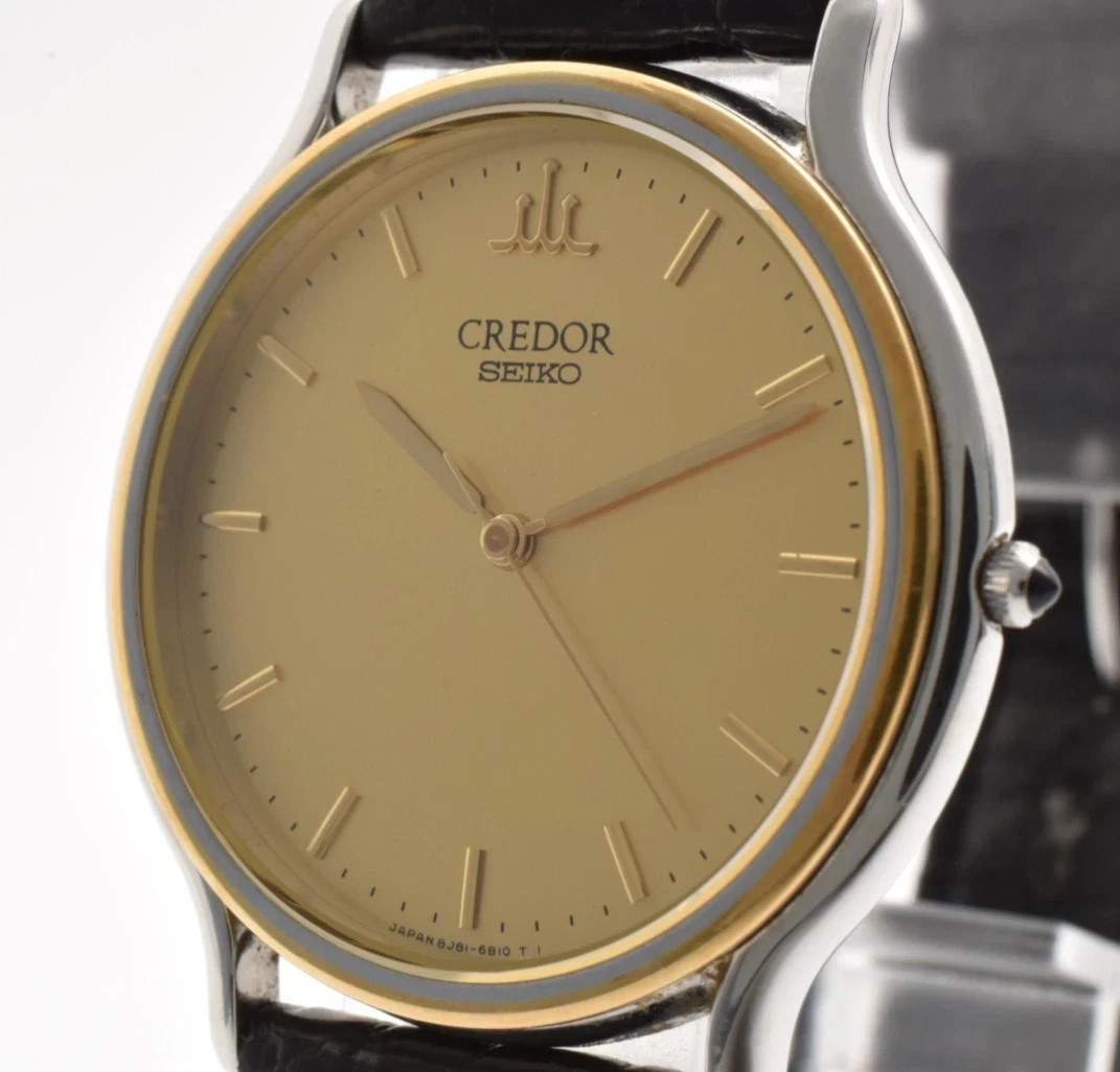 SEIKO CREDOR 8J81-6B00 Quartz Watch From JAPAN USED With Box And Papers