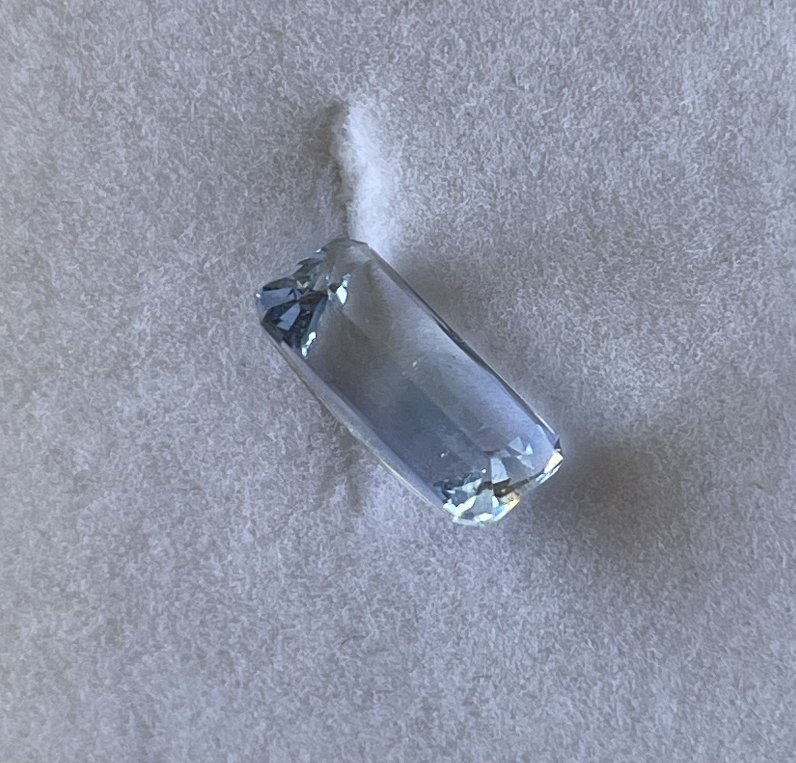 2.80 ct Light Violetish Blue Jeremejevite. GIA certificate. Unheated Untreated