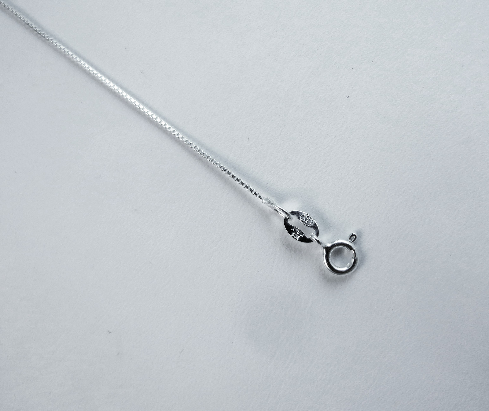 0.8mmThin Box Chain. Pure 925 Italian Sterling Silver 14,16,18,20,22,24,30 Inch