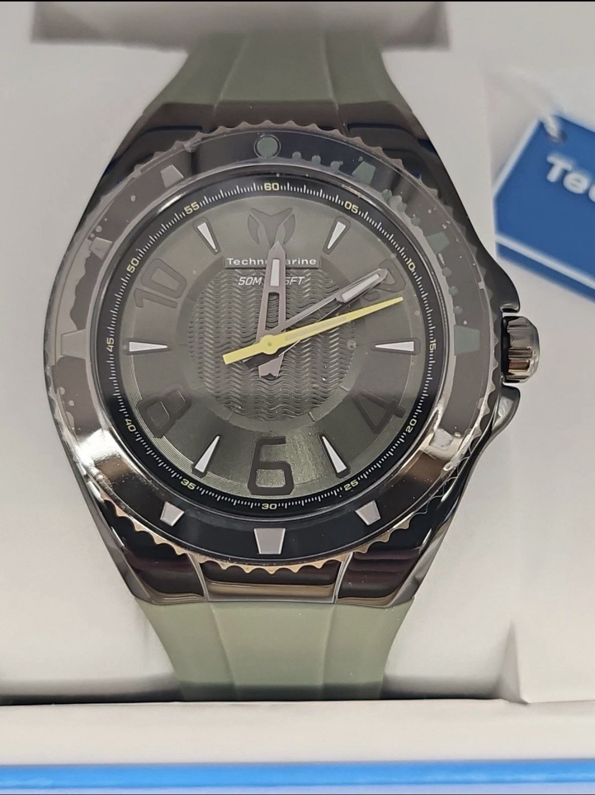 Brand New TechnoMarine Lusso Mare Men’s Watch 44mm Olive Green Black TM-225025