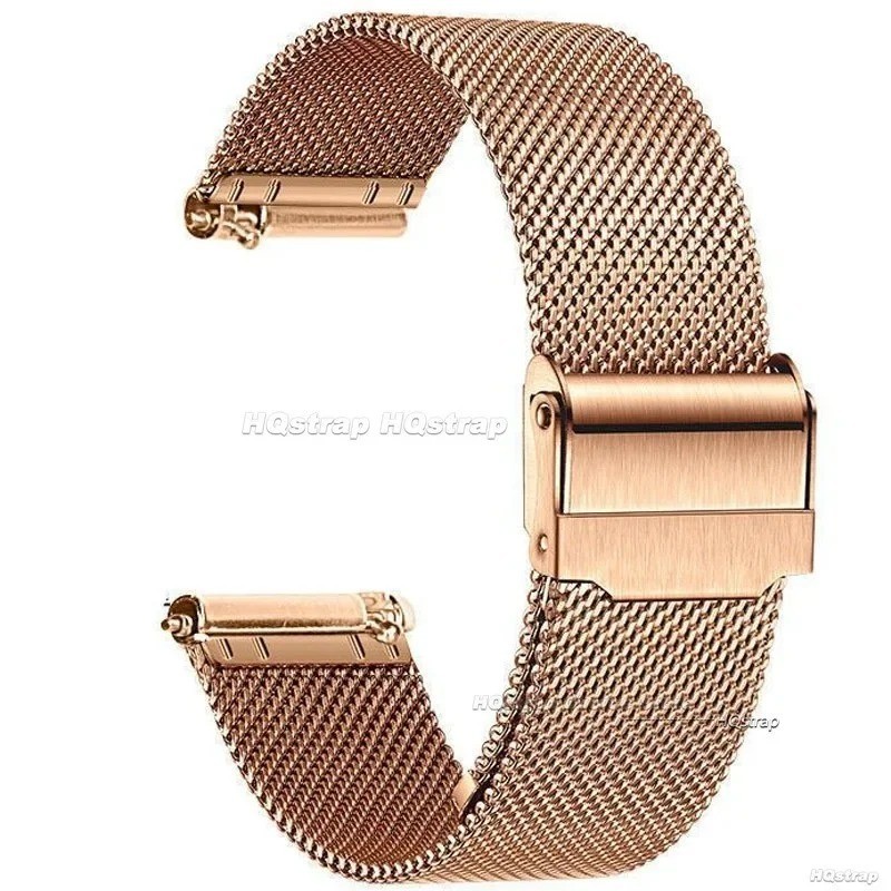 12–24mm Stainless Steel Mesh Metal Watch Strap Band Unisex